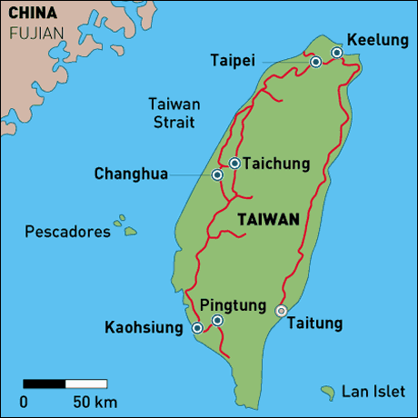 Taiwan China Map, products made in China, sources, suppliers, exporters ...